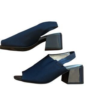 Anne Klein - Block Heel Slingbacks in Black - Size 8M